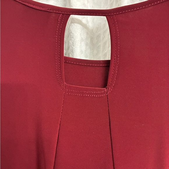 CLARA SUN WOO Burgundy Long Sleeve tunic top - Picture 5 of 5
